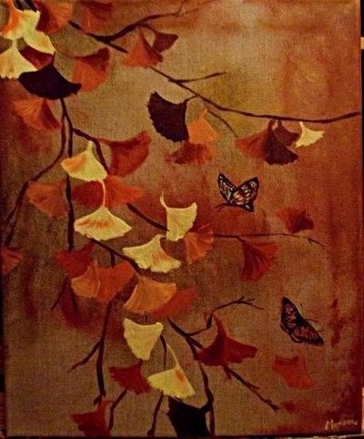 Ginko Biloba avec papillons