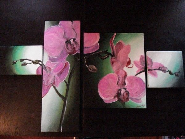 quadriptyque orchidée